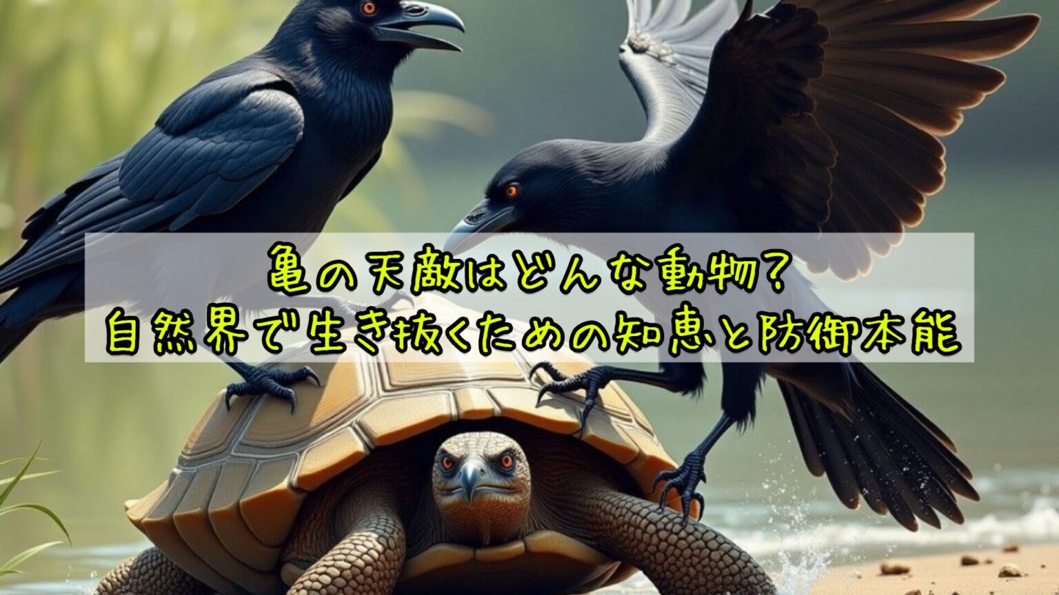 亀の天敵はどんな動物?自然界で生き抜くための知恵と防御本能 | エキゾチックアニマル|爬虫類や小動物など、初心者から上級者まで役立つ飼育・生態 ...