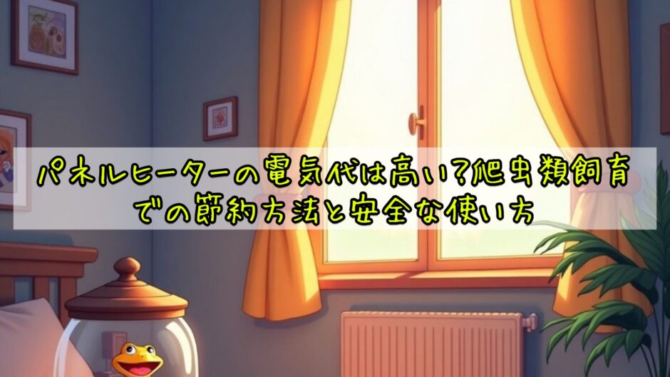 パネルヒーターの電気代は高い？爬虫類飼育での節約方法と安全な使い方