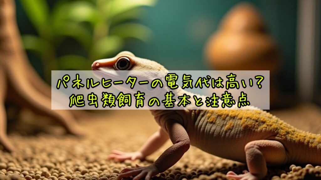 パネルヒーターの電気代は高い？爬虫類飼育の基本と注意点
