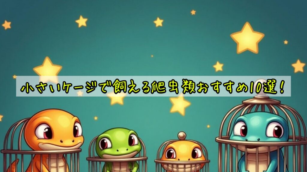 小さいケージで飼える爬虫類おすすめ10選!