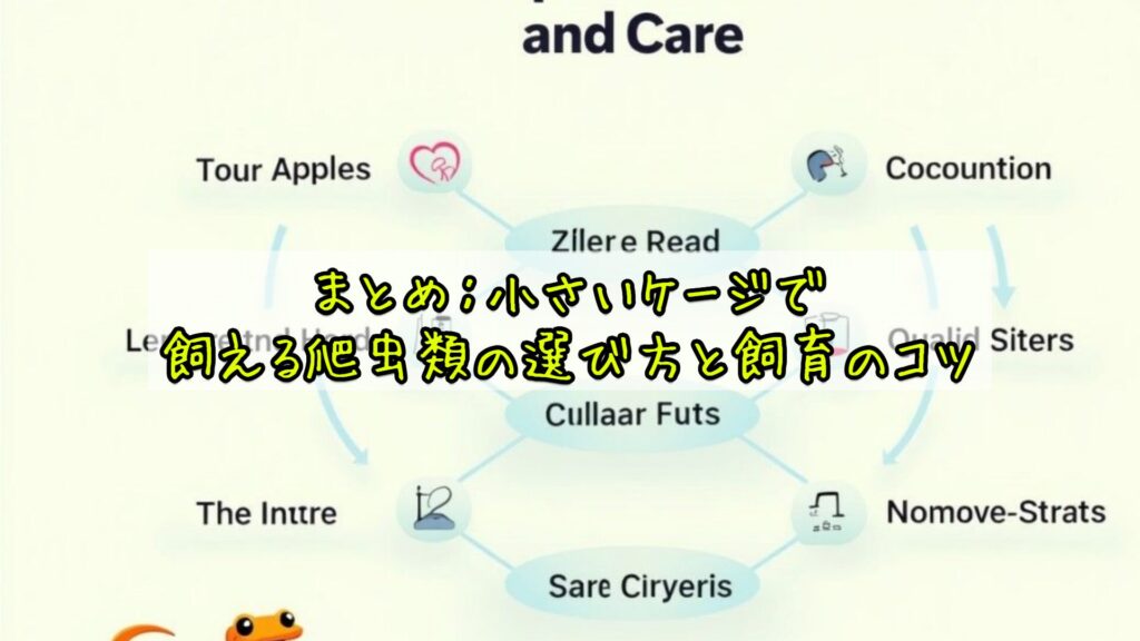 まとめ:小さいケージで飼える爬虫類の選び方と飼育のコツ