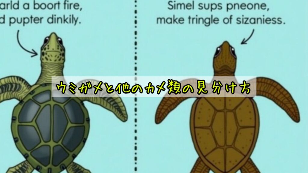 ウミガメと他のカメ類の見分け方