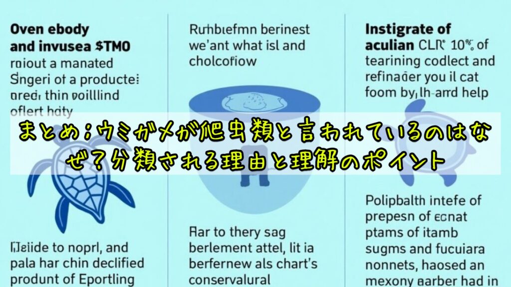 まとめ：ウミガメが爬虫類と言われているのはなぜ？分類される理由と理解のポイント