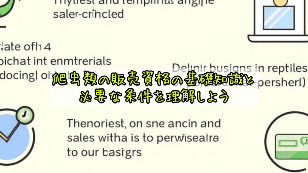 爬虫類の販売資格の基礎知識と必要な条件を理解しよう