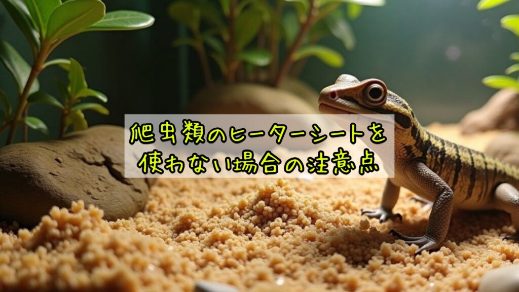 爬虫類のヒーターシートを使わない場合の注意点