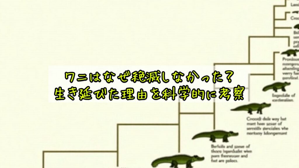 ワニはなぜ絶滅しなかった？生き延びた理由を科学的に考察