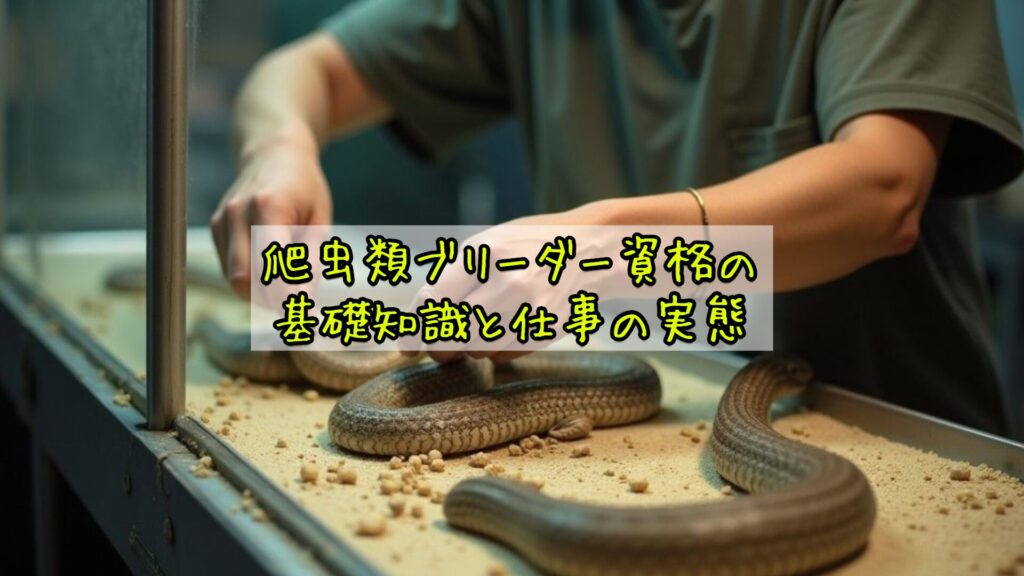 爬虫類ブリーダー資格の基礎知識と仕事の実態