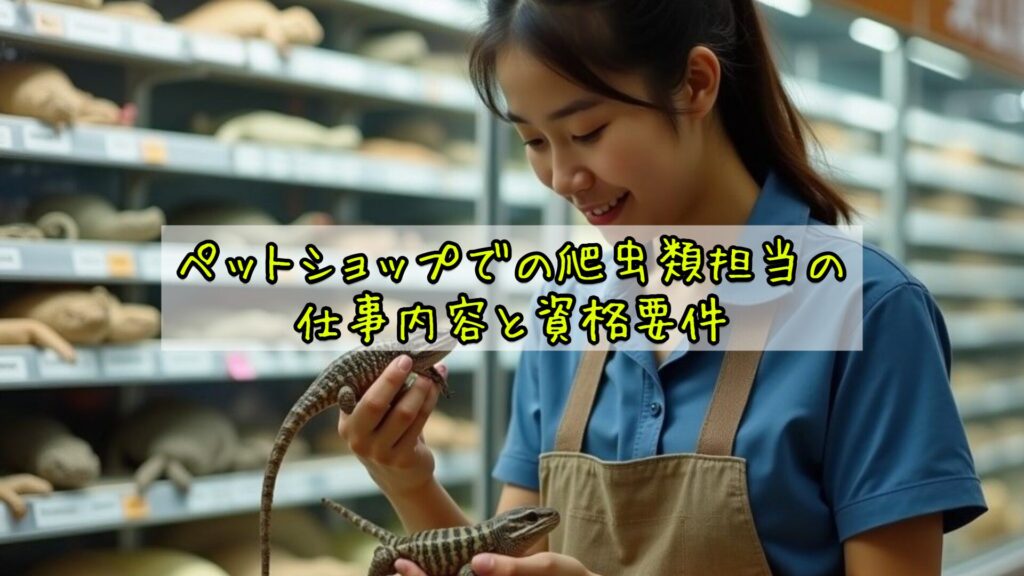 ペットショップでの爬虫類担当の仕事内容と資格要件