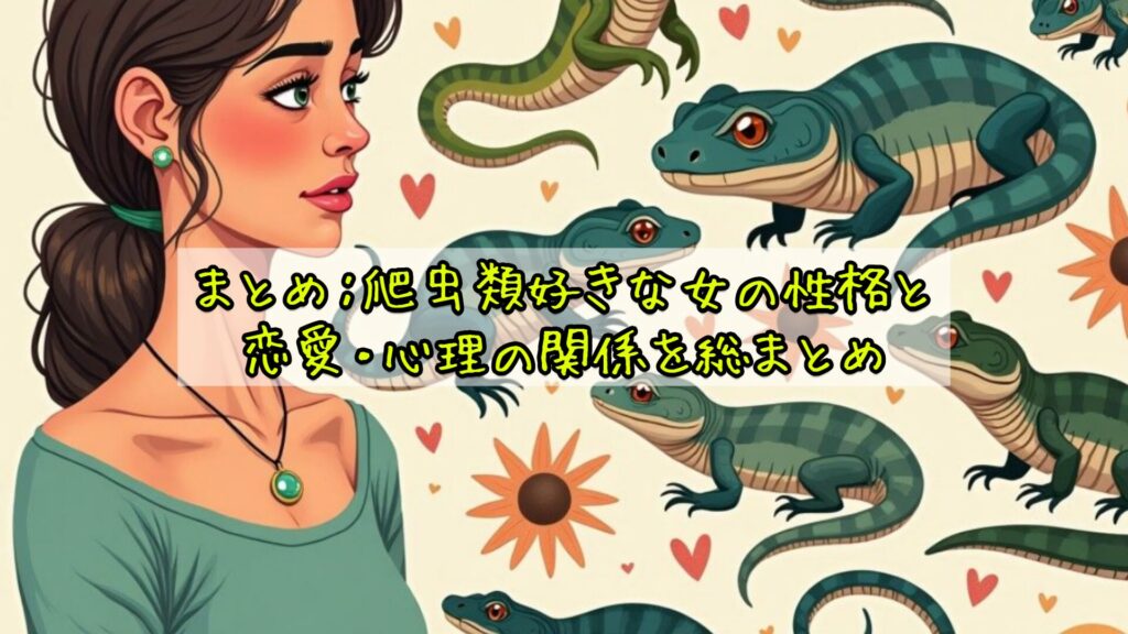 まとめ:爬虫類好きな女の性格と恋愛・心理の関係を総まとめ