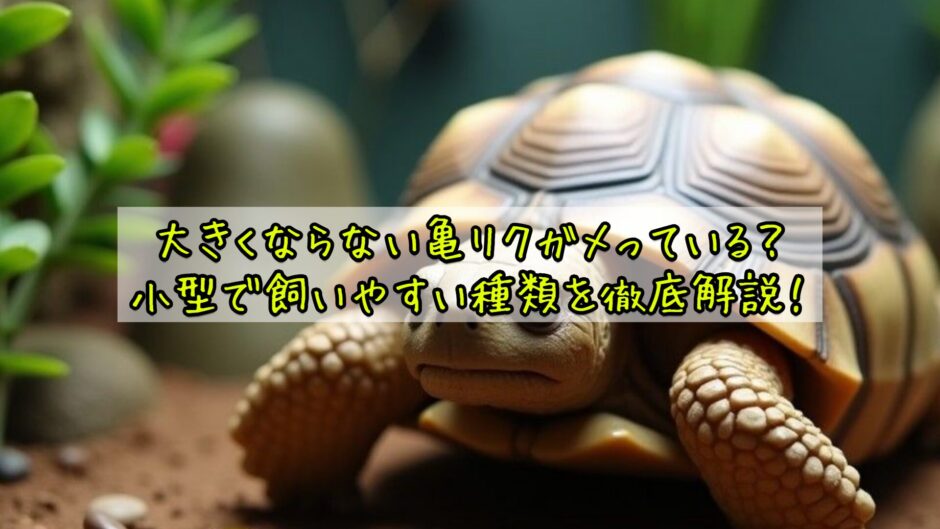 大きくならない亀リクガメっている？小型で飼いやすい種類を徹底解説！