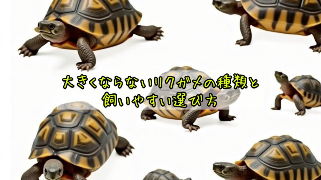 大きくならないリクガメの種類と飼いやすい選び方