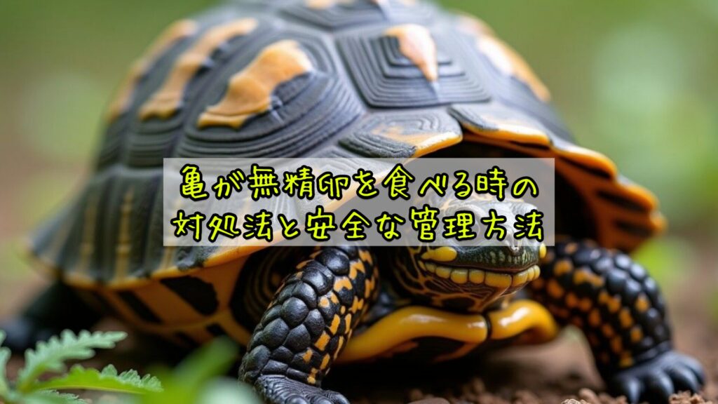 亀が無精卵を食べる時の対処法と安全な管理方法