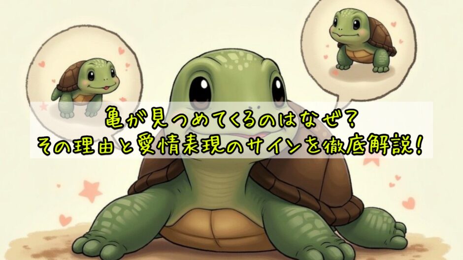 亀が見つめてくるのはなぜ？その理由と愛情表現のサインを徹底解説！