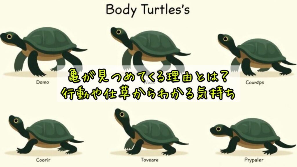 亀が見つめてくる理由とは？行動や仕草からわかる気持ち
