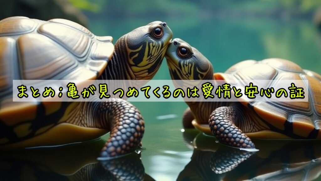 まとめ：亀が見つめてくるのは愛情と安心の証