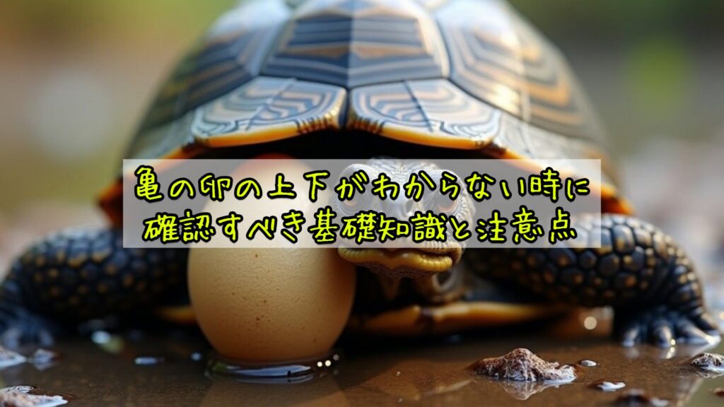 亀の卵の上下がわからない時に確認すべき基礎知識と注意点