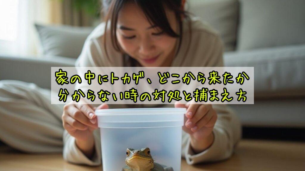 家の中にトカゲ、どこから来たか分からない時の対処と捕まえ方