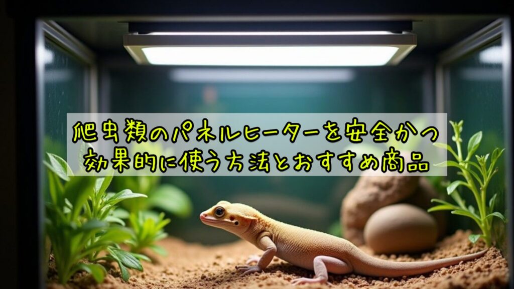 爬虫類のパネルヒーターを安全かつ効果的に使う方法とおすすめ商品