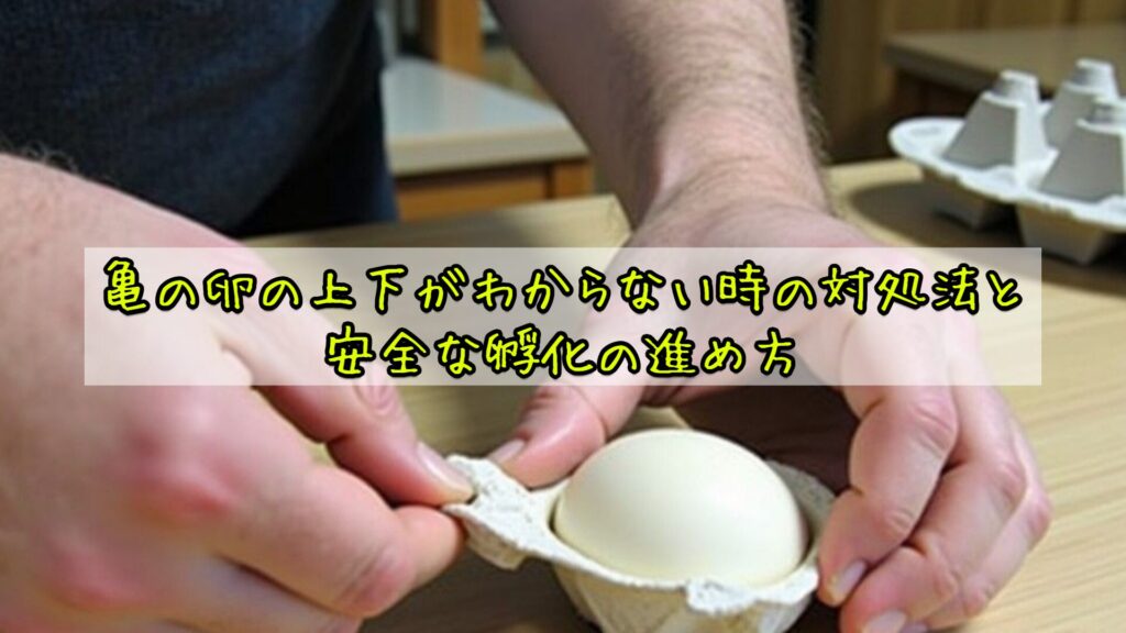 亀の卵の上下がわからない時の対処法と安全な孵化の進め方