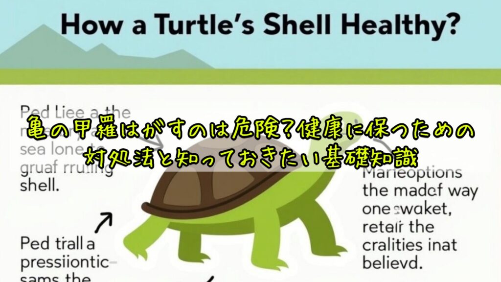 亀の甲羅はがすのは危険?健康に保つための対処法と知っておきたい基礎知識