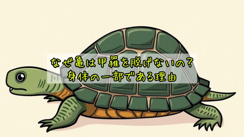 なぜ亀は甲羅を脱げないの?身体の一部である理由