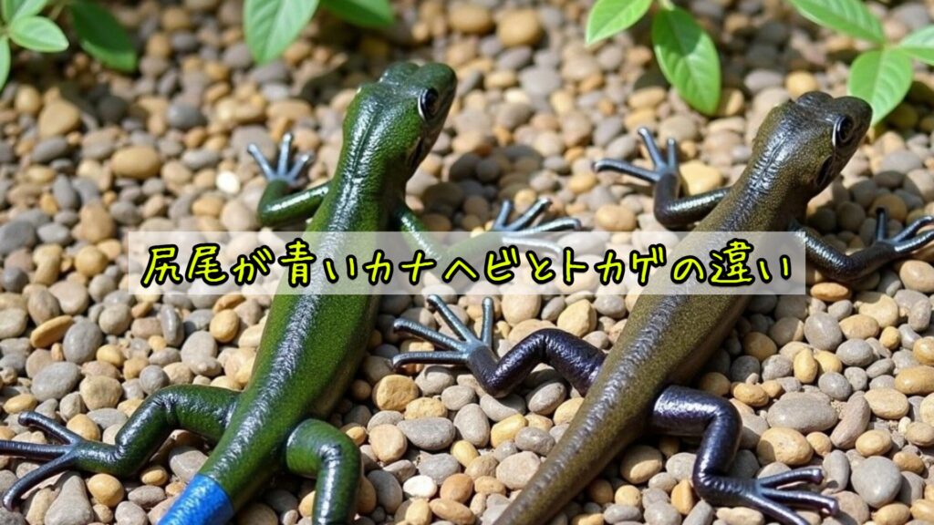 尻尾が青いカナヘビとトカゲの違い