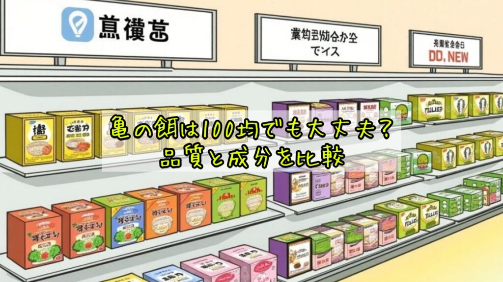 亀の餌は100均でも大丈夫？品質と成分を比較