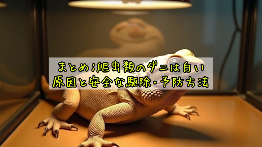 まとめ：爬虫類のダニは白い、原因と安全な駆除・予防方法