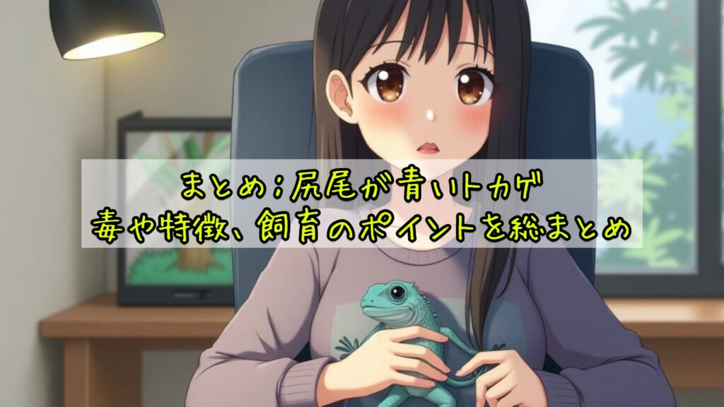 まとめ：尻尾が青いトカゲ、毒や特徴、飼育のポイントを総まとめ