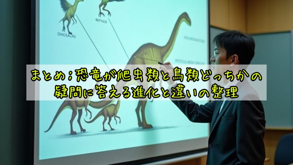 まとめ：恐竜が爬虫類と鳥類どっちかの疑問に答える進化と違いの整理
