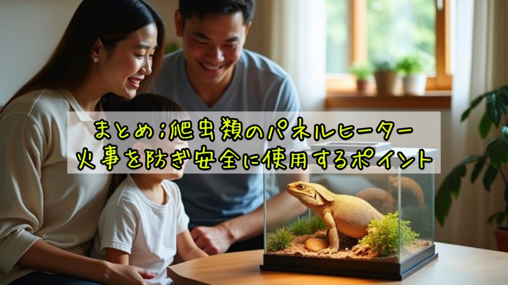 まとめ：爬虫類のパネルヒーター火事を防ぎ安全に使用するポイント