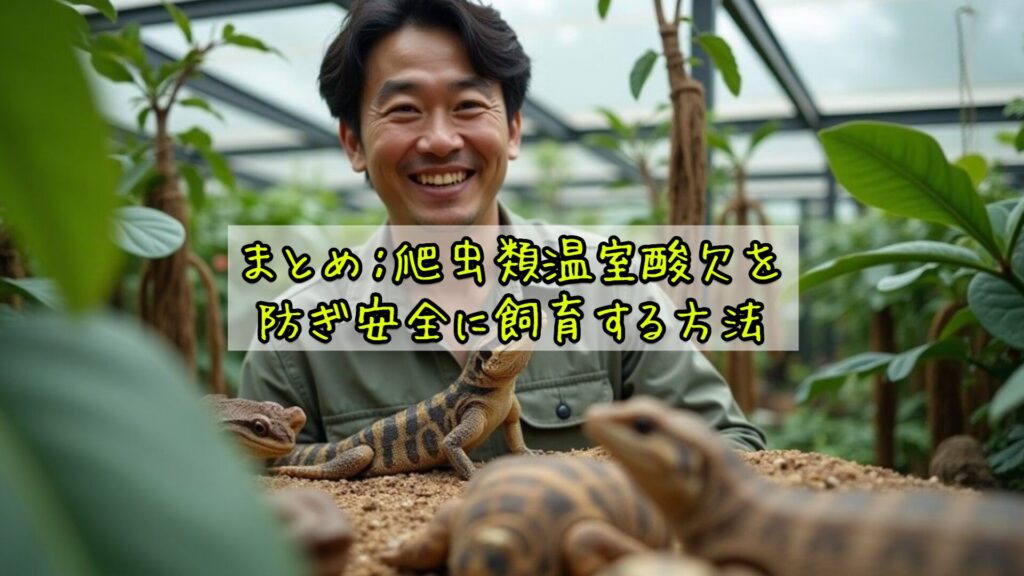 まとめ：爬虫類温室酸欠を防ぎ安全に飼育する方法