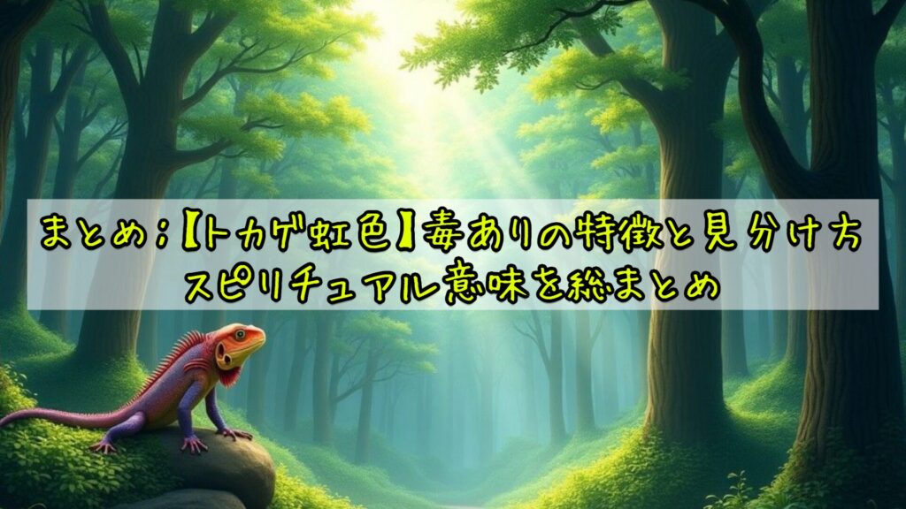 まとめ：【トカゲ虹色】毒ありの特徴と見分け方、スピリチュアル意味を総まとめ