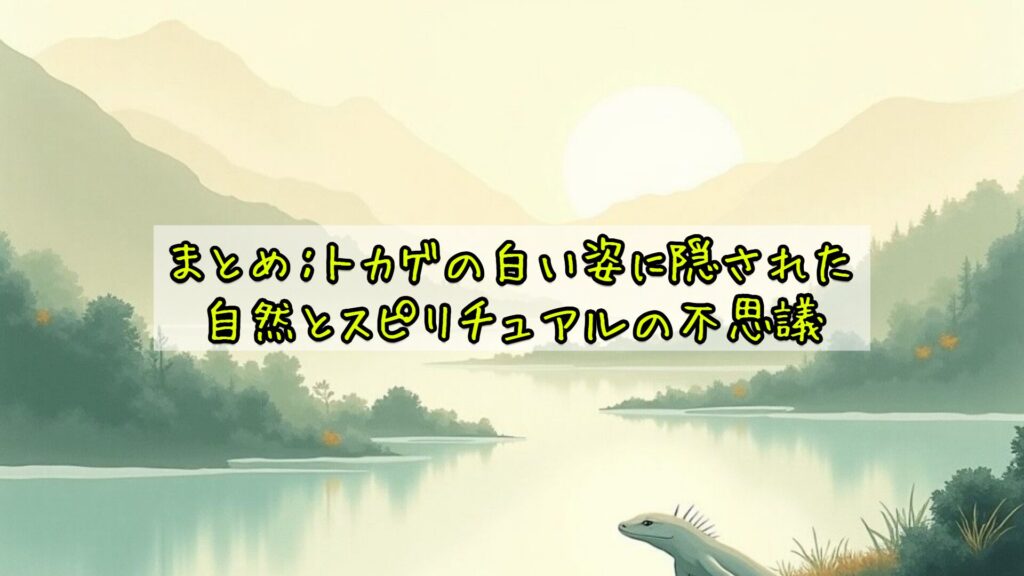 まとめ：トカゲの白い姿に隠された自然とスピリチュアルの不思議