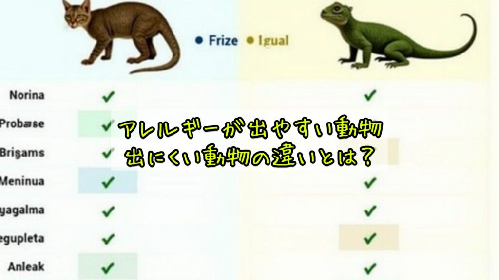 アレルギーが出やすい動物・出にくい動物の違いとは?