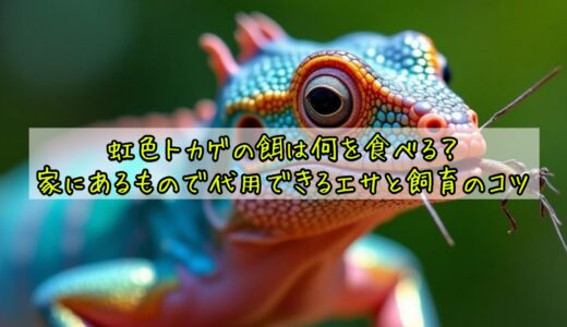 虹色トカゲの餌は何を食べる？家にあるもので代用できるエサと飼育のコツ