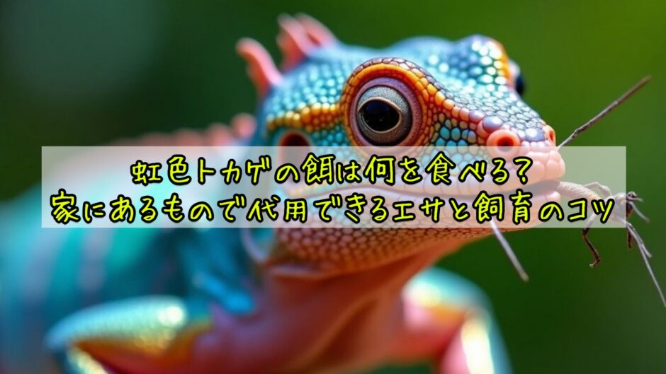 虹色トカゲの餌は何を食べる？家にあるもので代用できるエサと飼育のコツ