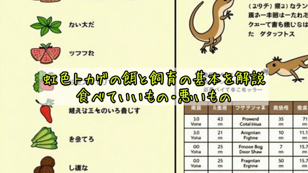 虹色トカゲの餌と飼育の基本を解説｜食べていいもの・悪いもの