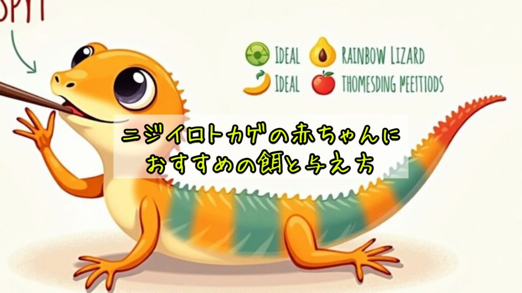 ニジイロトカゲの赤ちゃんにおすすめの餌と与え方