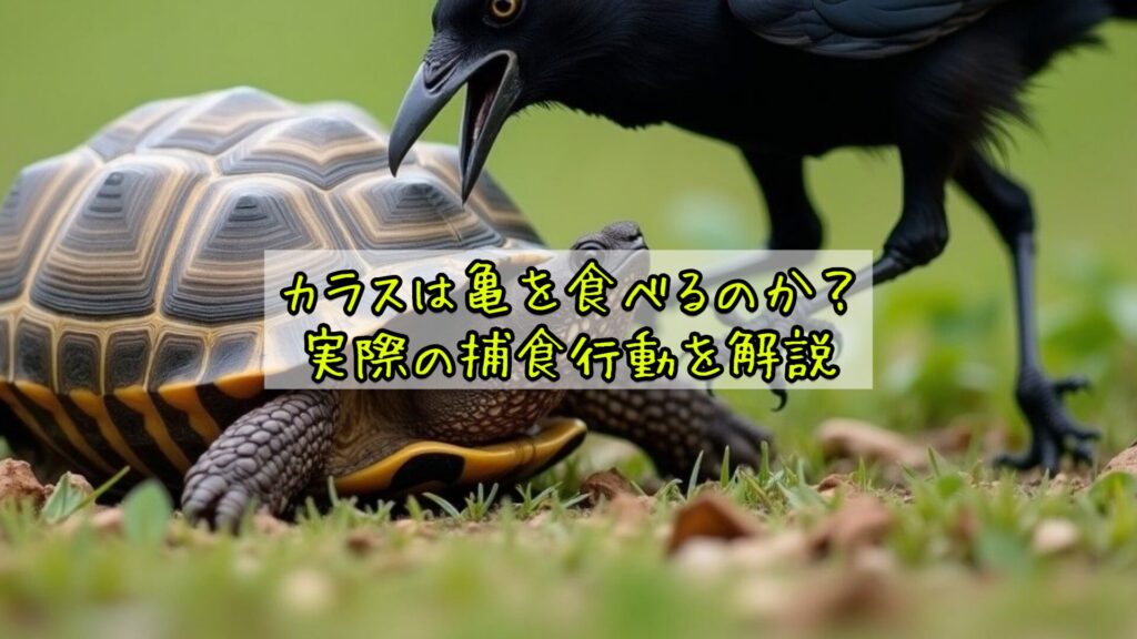 カラスは亀を食べるのか？実際の捕食行動を解説