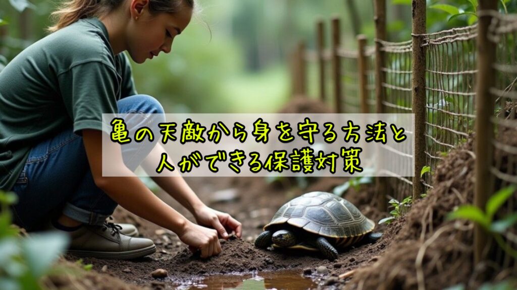 亀の天敵から身を守る方法と人ができる保護対策