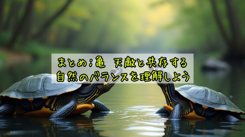 まとめ：亀 天敵と共存する自然のバランスを理解しよう