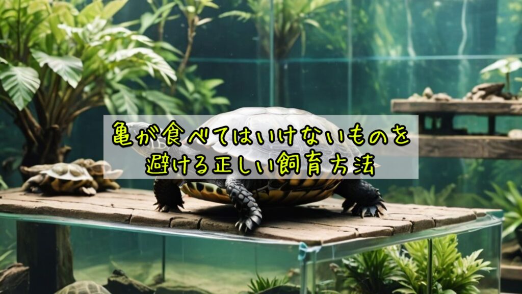 亀が食べてはいけないものを避ける正しい飼育方法