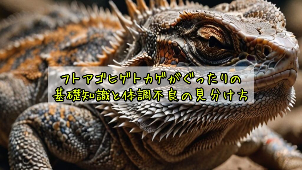 フトアゴヒゲトカゲがぐったりの基礎知識と体調不良の見分け方