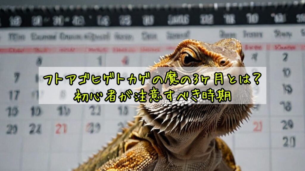 フトアゴヒゲトカゲの魔の3ヶ月とは?初心者が注意すべき時期