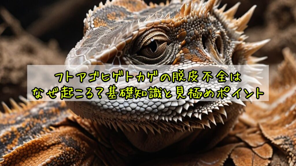フトアゴヒゲトカゲの脱皮不全はなぜ起こる？基礎知識と見極めポイント