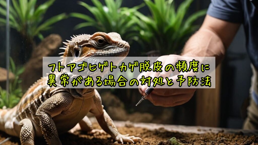 フトアゴヒゲトカゲ脱皮の頻度に異常がある場合の対処と予防法