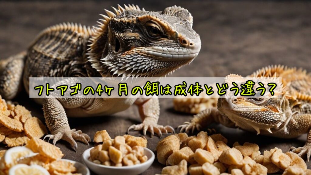 フトアゴの4ヶ月の餌は成体とどう違う？