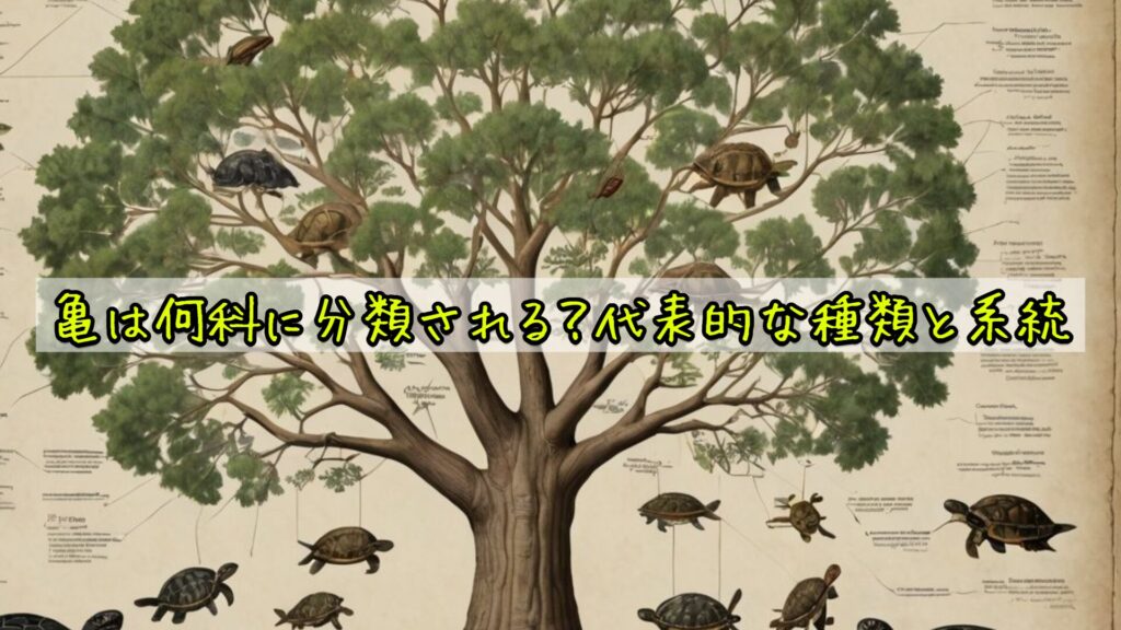 亀は何科に分類される？代表的な種類と系統