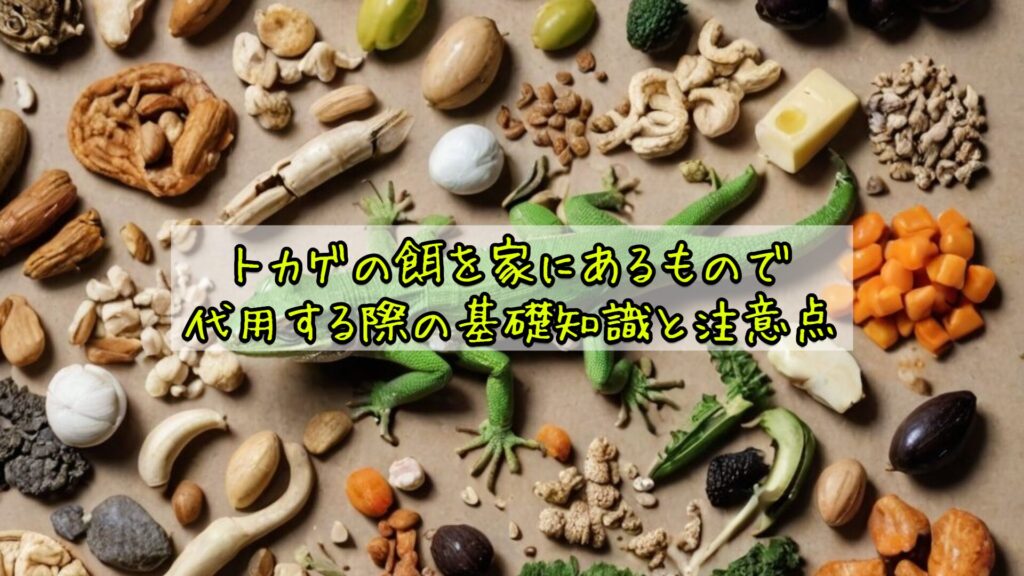 トカゲの餌を家にあるもので代用する際の基礎知識と注意点